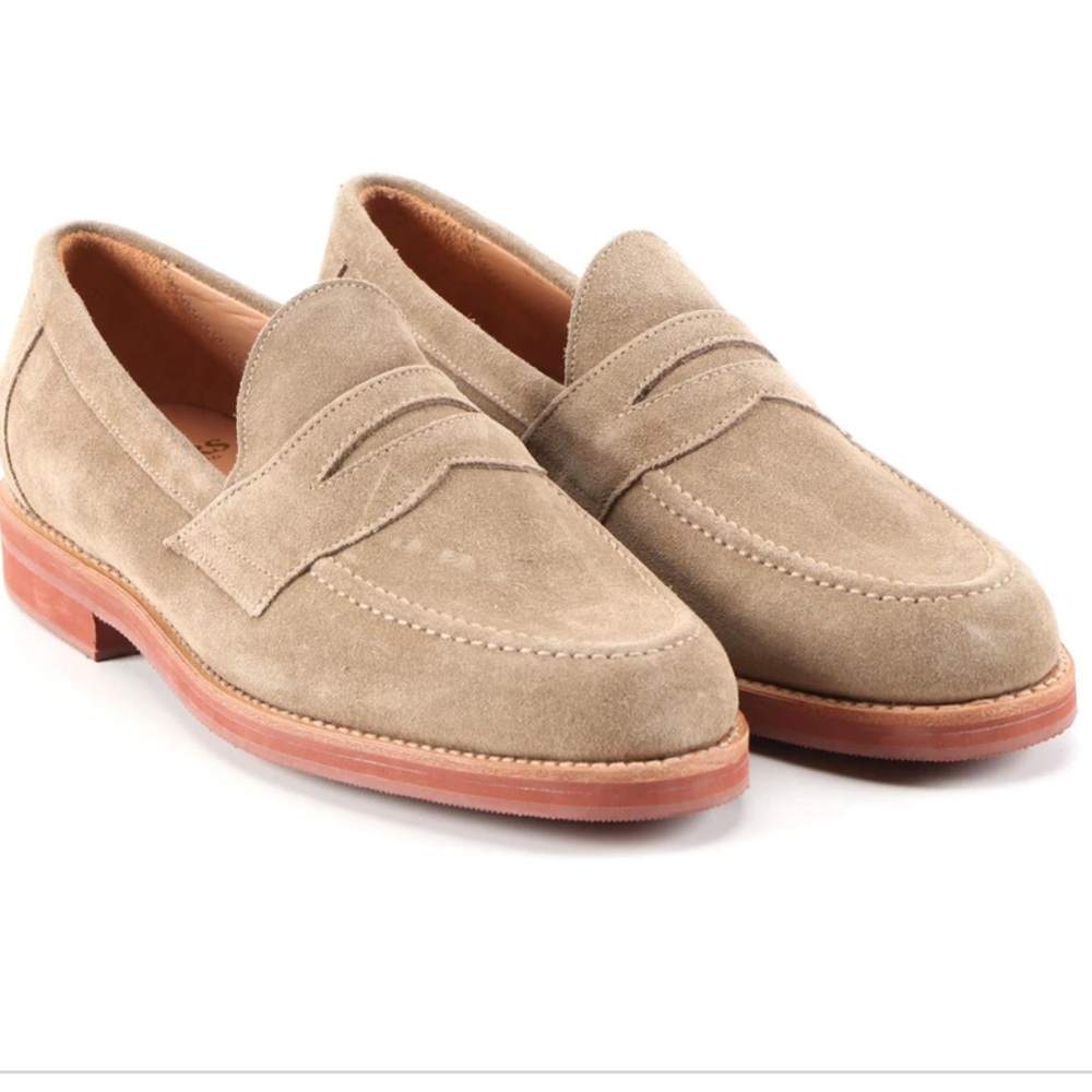 Men's Suede Loafers - Tan
